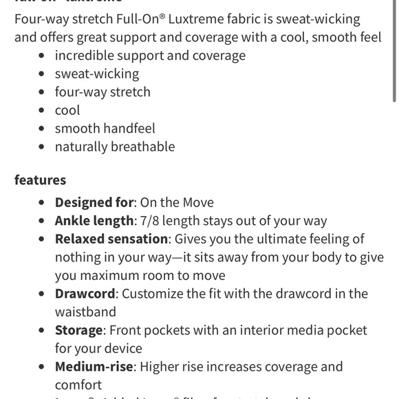 Lululemon on the fly 28’. Excellent condition. Luxtreme stretch, 8 - Picture 5 of 10